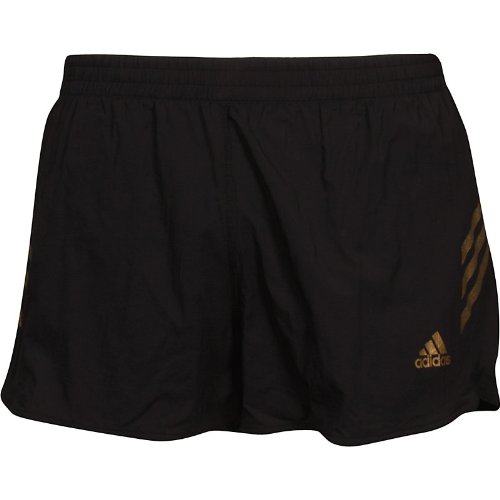 Adidas Herren Kurze Hose Adizero Split Short, black/metallic gold, XL, X36456