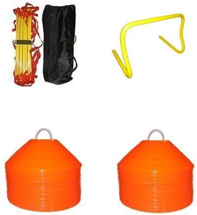 America Kicks Coach's Kit - (8) 9 Inch Hurdles, 2 Agility Ladders, 100 Cones, 2 Holders