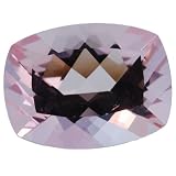 Morganite 14x10 MM Cushion: 5.30 Carats from the mines of Madagascar - Cushion Cut - FREE Beautiful Gemstone Box, FREE Gemstone Information card by GIA Gemologist Michael Valitutti