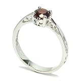 ガーネット 透かし模様 プラチナコーティングシルバーリング 8〜14号 リング ガーネット