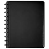 Levenger Circa Leather Foldover Notebook, Letter Black (AL8390 BK LTR NM)