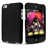 Black Rubberized Hard Case for Apple iPod Touch 4 / iTouch 4th Generation