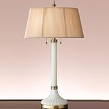 Murray Feiss Abigail 9618 Table Glass 26 Table Lamp 2 Light 200 watt in Pearl Glass