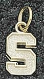 Michigan State Spartans Solid 14K Gold Block S 3/8 14K Pendant