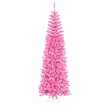 10' Pre-Lit Hot Pink Artificial Pencil Tinsel Christmas Tree - Pink Lights