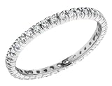 Diamond Eternity Wedding Anniversary Ring 1/3 Carat (ctw) in 14K White Gold