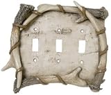 Antler Birch Triple Switchplate Cover