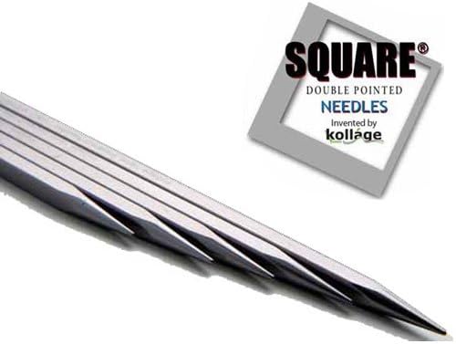 Kollage Square Double Point 6-inch (15cm) Knitting Needles (Set of 5); Size US 4 (3.5mm)