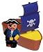 PIRATE & PIRATE SHIP 2 pc Floating Toy Set