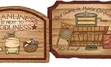 Burgundy Wash Day Wallpaper Border