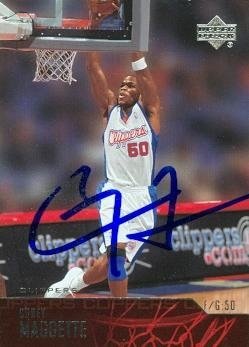 Corey Maggette Autographed/Hand Signed Basketball Card (Los Angeles Clippers) 2003 Upper Deck #114