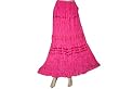 New Christmas Gift Womens Skirts Magenta Cotton Designer Long Skirt 40 Inch