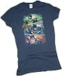 Action Frames - Green Lantern - Batman - Superman -- Justice League Crop Sleeve Fitted Juniors T-Shirt