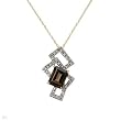 Necklace With 2.55ctw Precious Stones - Genuine Diamonds and Topaz Crafted in Yellow Gold Length 18in