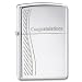 Zippo Congratulations Lighter - High Polished Chrome