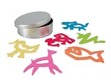 Pt - Hk751 - Dessous de Verre Animal - Gomme - Set de 6 Pièces