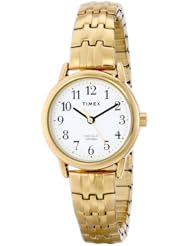 Timex Womens T2P296 Easy Reader Gold-Tone Dressy Expansion Band Watch