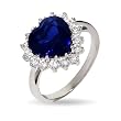 Princess Diana Inspired Heart Shaped Sapphire CZ Engagement Ring