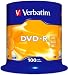 Verbatim Rohlinge DVD-R 4,7 GB 16fach, 100 Stück