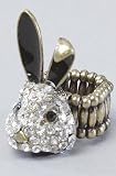 41dpZ7e6g7L. SL160  *The Extras The Rabbits Stretch Ring,Jewelry for Women