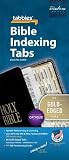 Bible Tab: Clear Tab with Gold Edge Strip & Black Lettering