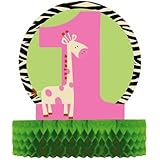 Creative Converting Wild at One Giraffe Centerpiece with Honeycomb Base