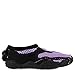 Childrens Kids Wave Water Shoes Pool Beach Aqua Socks (9, Black/Purple)