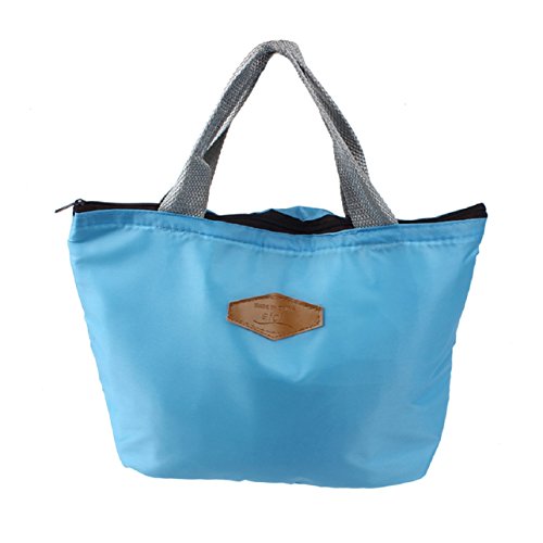 Sandistore Waterproof Portable Picnic Insulated Food Storage Box Tote Lunch Bag (Blue)
