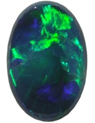 O&G Australia Natural Lightning Ridge Solid Black Opal Gemstone (1.15cttw)