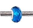 Pandora Style Charm Bead (Z72) Faceted Murano Lampwork Glass (14mm x 10mm) (fits Troll too)
