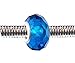 Pandora Style Charm Bead (Z72) Faceted Murano Lampwork Glass (14mm x 10mm) (fits Troll too)