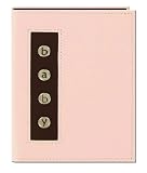 Pioneer Metal Button Baby Sewn Leatherette Cover Brag Album, Baby Pink