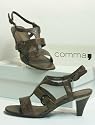 Edle COMMA Leder Sandalette braun
