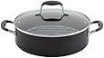Anolon Advanced Hard Anodized Nonstick 5-1/2-Quart Covered Braiser with Rack. Gray