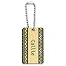 Callie Black and Grey Chevrons Wood Wooden Rectangle Key Chain
