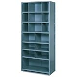 16 Compartment Bin Shelving - 8 Shelves Color: Wedgewood Blue, Section Type: Add-On (2 posts), Shelf Type: 20-Gauge Heavy-duty