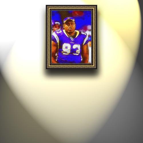 Completely Handpainted American Football Sport Painting, Custom Order FL6377, Oil on Canvas, with Option to Paint Jerry, Brett & Co. from Any Other Favorite Photograph or Picture, Unframed, Size 21'' x 28