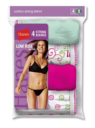 Hanes Accents String Bikini 4 Pack - P425BR
