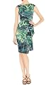 Colorful Feather Print Dress