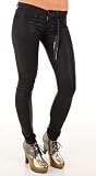 Flying Monkey Jeans L7397 Coated Denim Leggings - Black