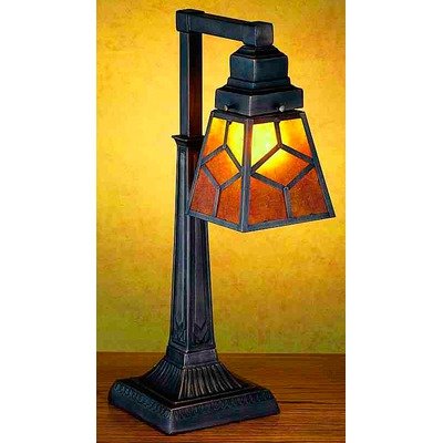 Meyda Tiffany 27881 Amber Mica Diamond Mission Desk Lamp