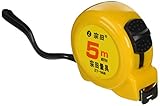 uxcell 巻き尺 ルーラー ケース バック クリップ テープメジャー5 m 16フィート イエロー