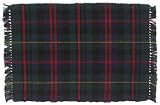Durable Hand Woven 100% Cotton Colorful Green and Red Plaid Placemat 12x18 Inches Set / 6