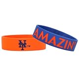 Forever Collectibles MLB New York Mets Bulky Bandz Bracelet 2-Pack