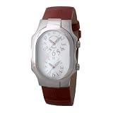 Philip Stein Teslar Womens Brown Alligator Strap Mother of Pearl Dial Dual Time Watch 1-F-FSMOP-ABR by Philip Stein