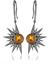 Colette Steckel "Galaxia" 18k Gold Sunburst Sun Hook Earrings
