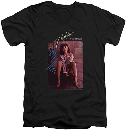 Flashdance 1983 Romantic Drama Music Movie Title Adult V-Neck T-Shirt Tee