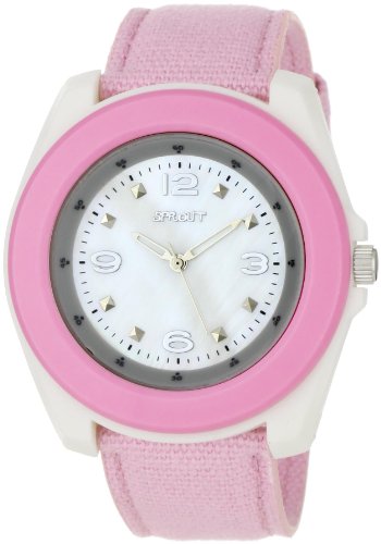 Sprout Women’s ST2017MPLP Eco-Friendly Light Pink Organic Cotton Strap Watch