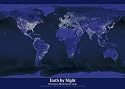 Earth Night POSTER globe sattelite map RARE NEW planet - 24" x 36"