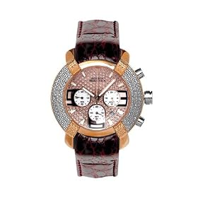 Aqua Master Men's 96 Model Diamond Watch with Leather Strap
